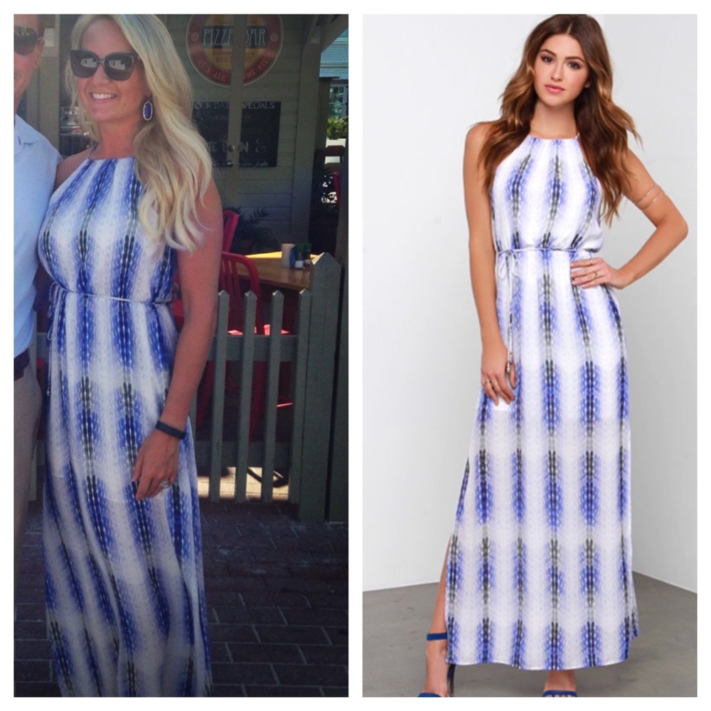 🎉🎉HP!!🎉🎉Amazing Maxi Dress blue white
